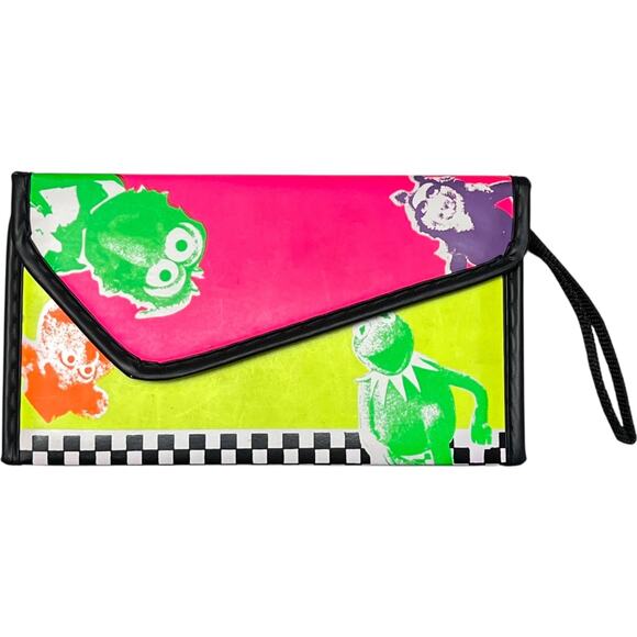 1989 Henson Associates Muppets Kermit Animal Envelope Box Clutch Purse - Picture 2 of 12